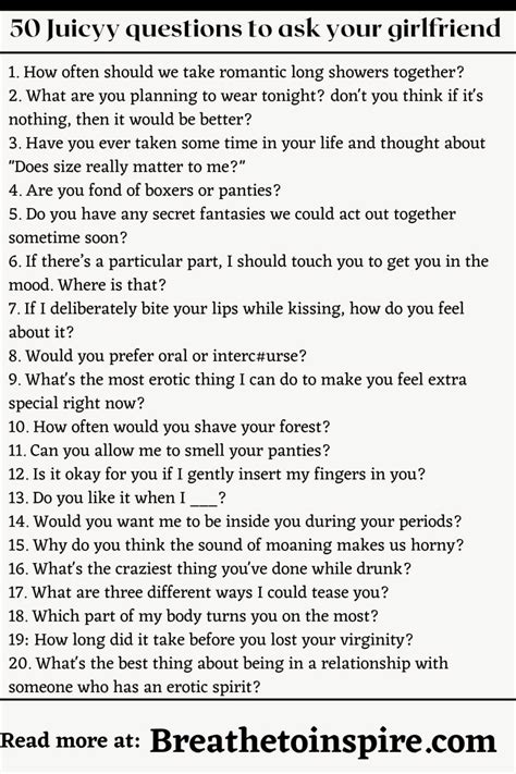 hot gf com|121 Juicy Questions to Ask Your Girlfriend .